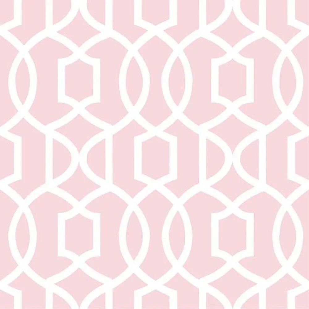 NIB Wall Pops Grand Trellis Peel & Stick Wallpaper | Blush Pink | 3.4ft x 8ft